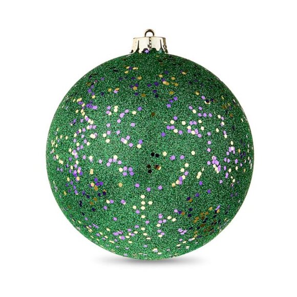 Jumbo Green Mardi Gras Ornament - Picture 5 of 5